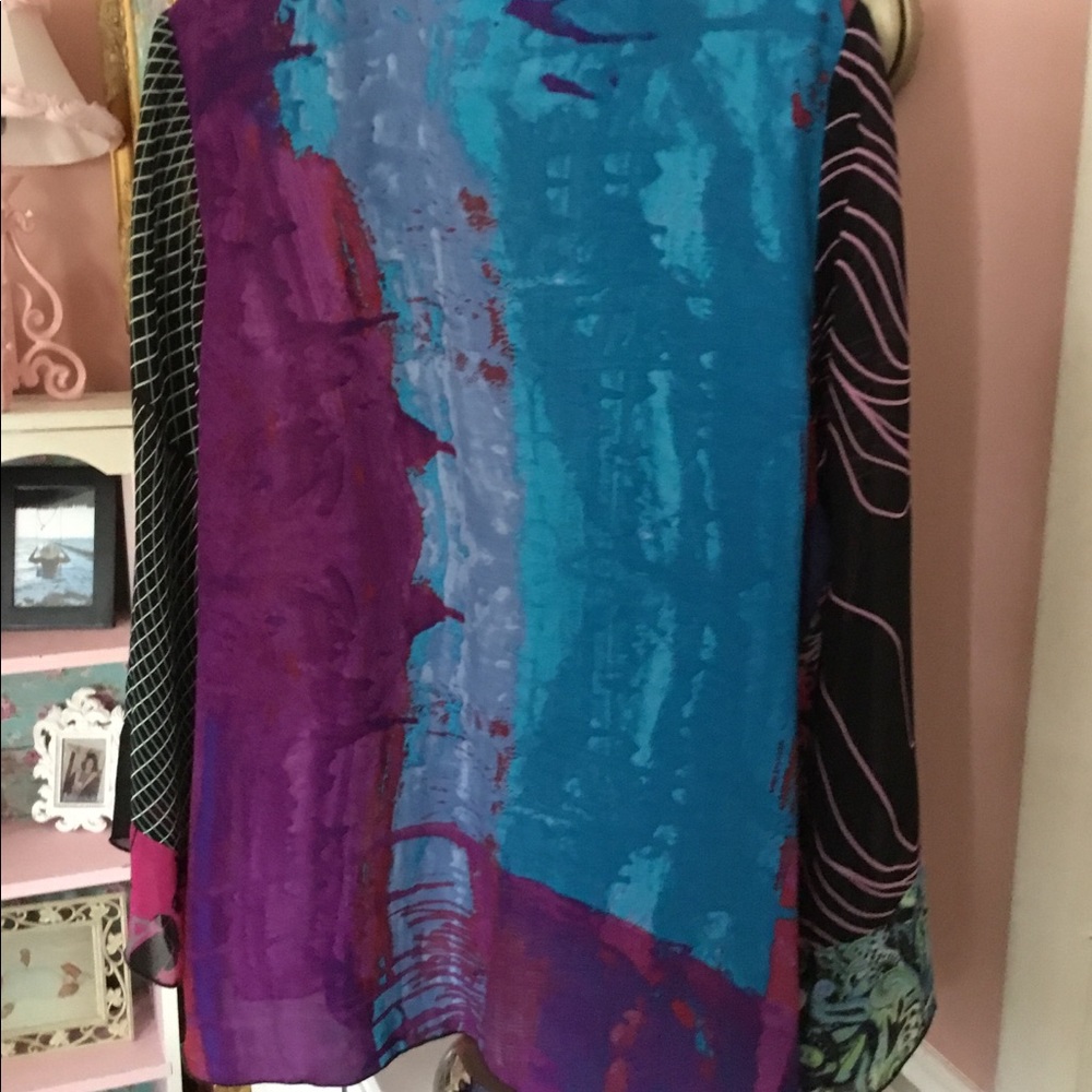 Ctc Kimono One Size Patchwork Stunning Euc - image 3